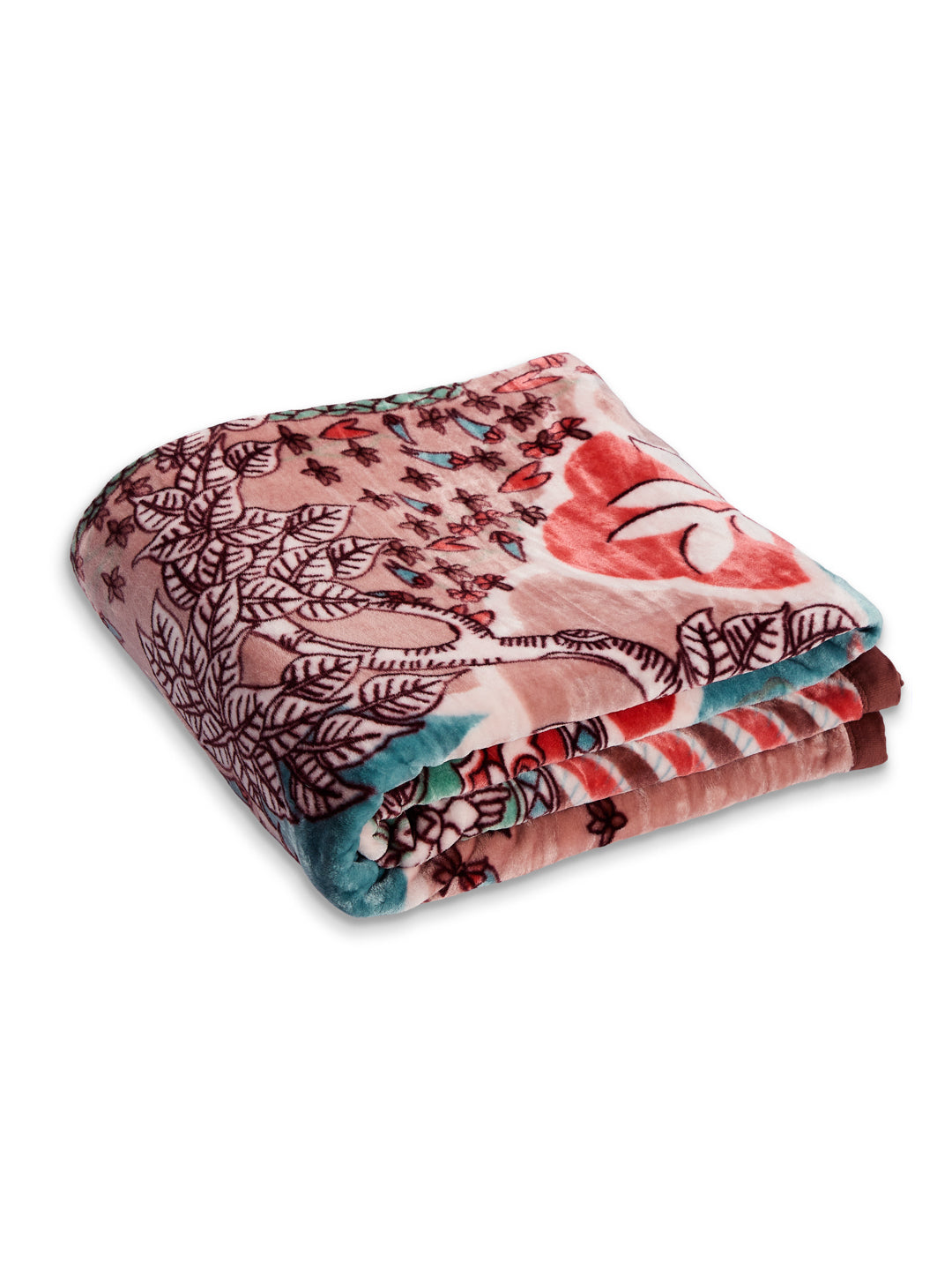 Printed Double Bed 1 Ply 550 GSM Blanket for Winter (Roman), Weight 2.9 kg