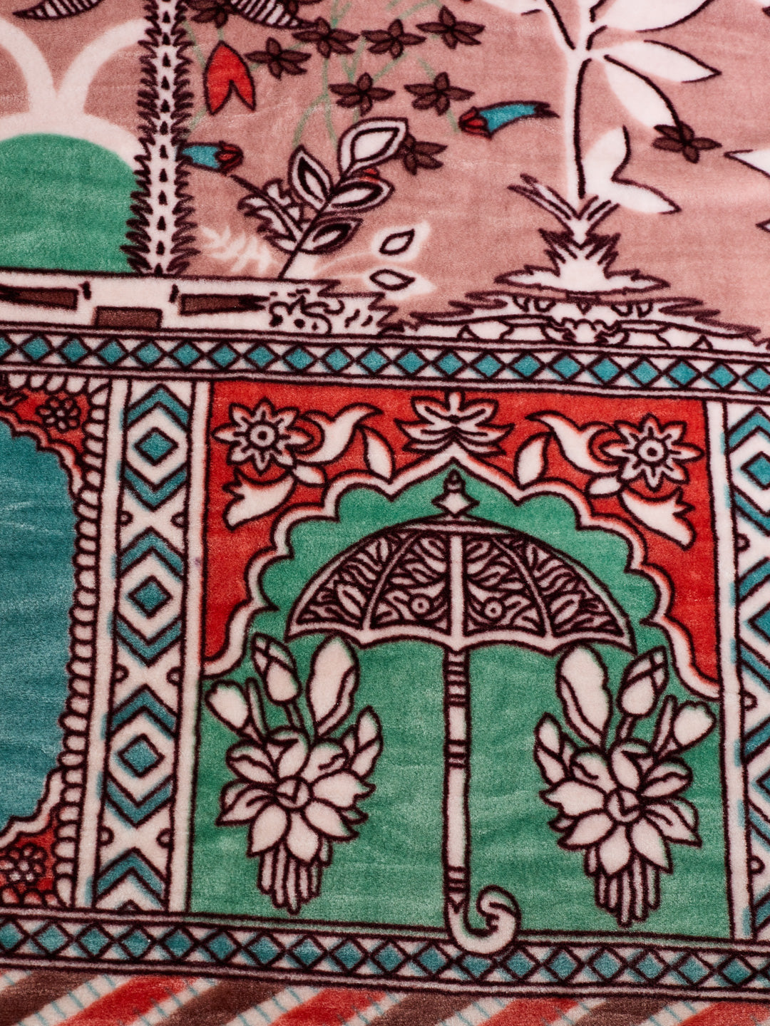 Printed Double Bed 1 Ply 550 GSM Blanket for Winter (Roman), Weight 2.9 kg