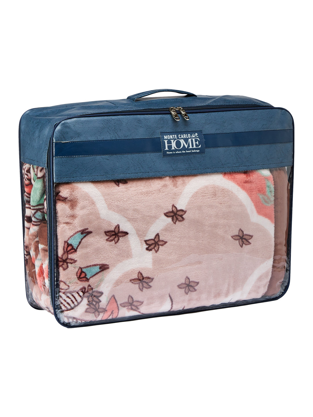Printed Double Bed 1 Ply 550 GSM Blanket for Winter (Roman), Weight 2.9 kg