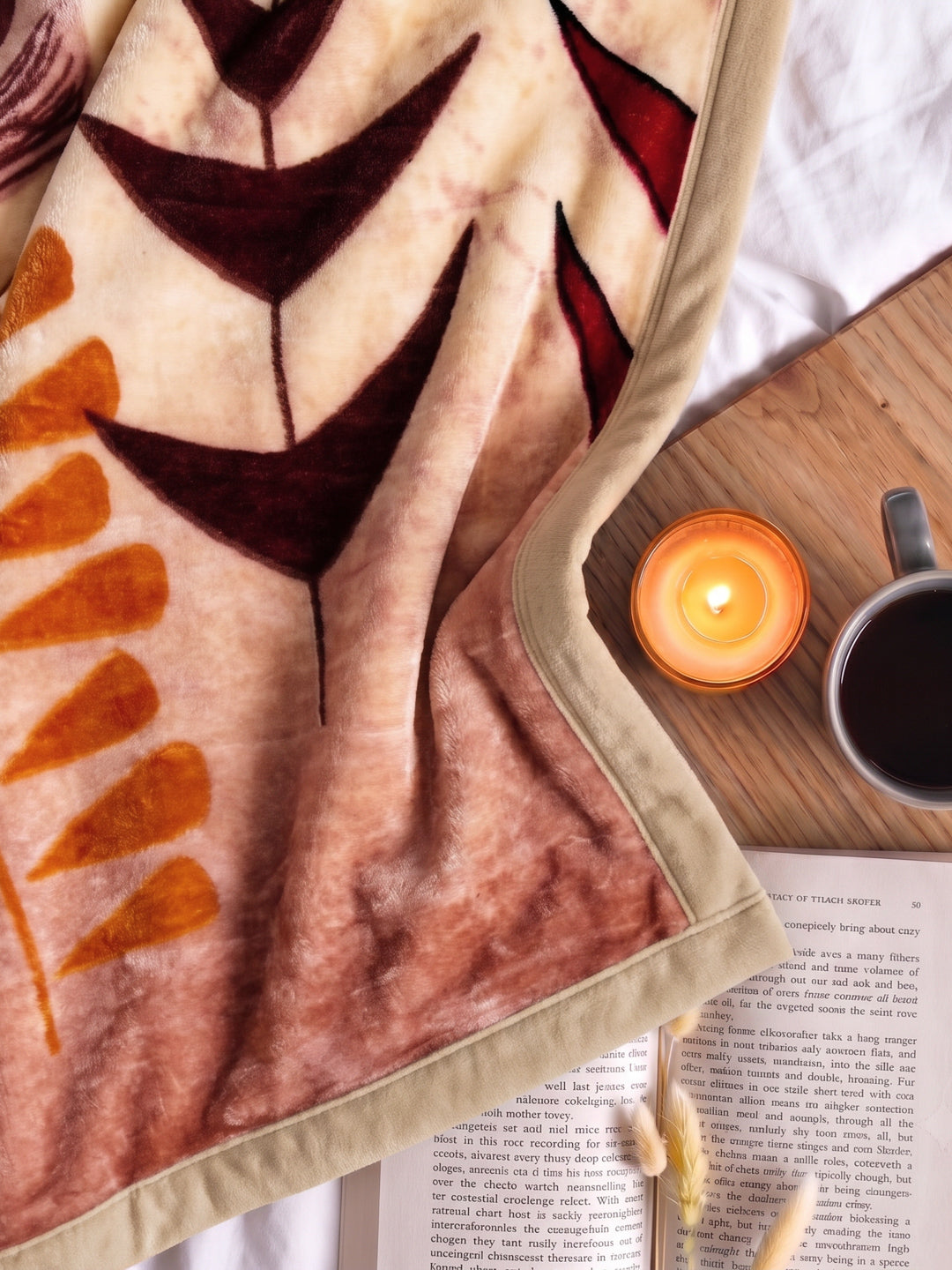 Printed Double Bed 1 Ply 550 GSM Blanket for Winter (Roman), Weight 2.9 kg