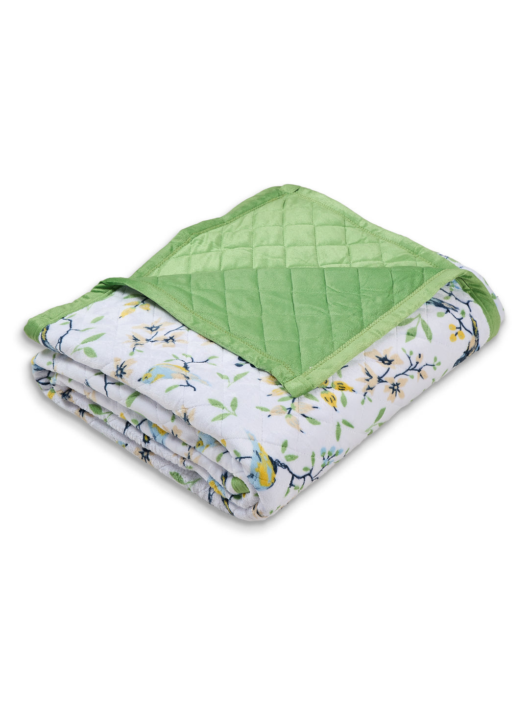 Floral Print Double Bed 3 Ply 470 GSM Blanket for Winter (Rosette), Weight 2.5 kg