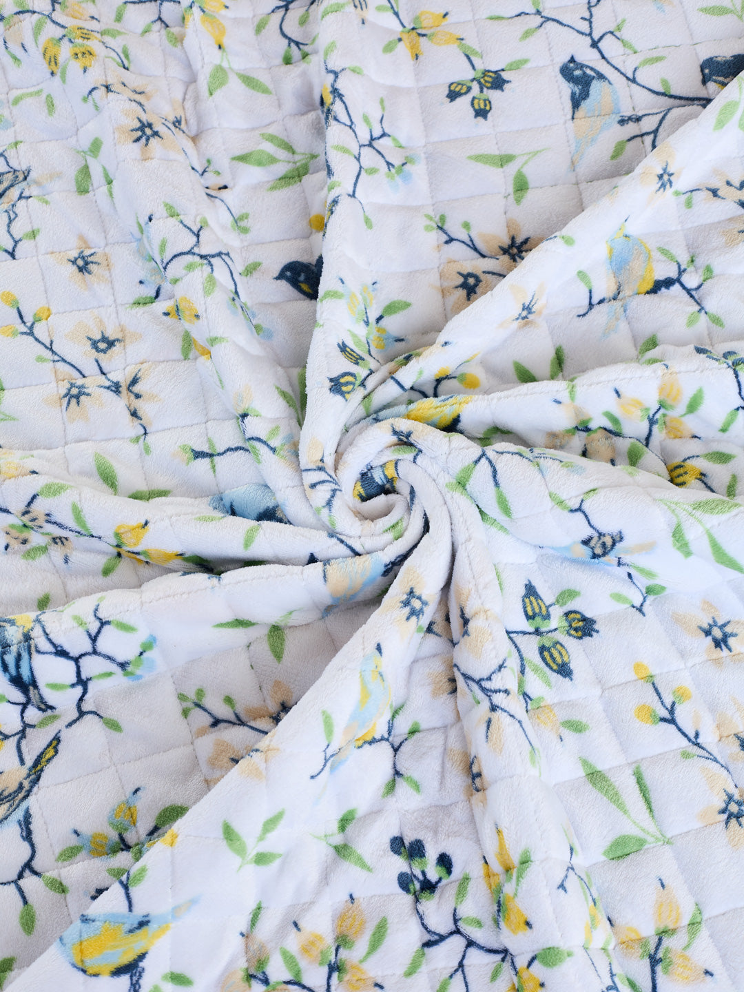 Floral Print Double Bed 3 Ply 470 GSM Blanket for Winter (Rosette), Weight 2.5 kg