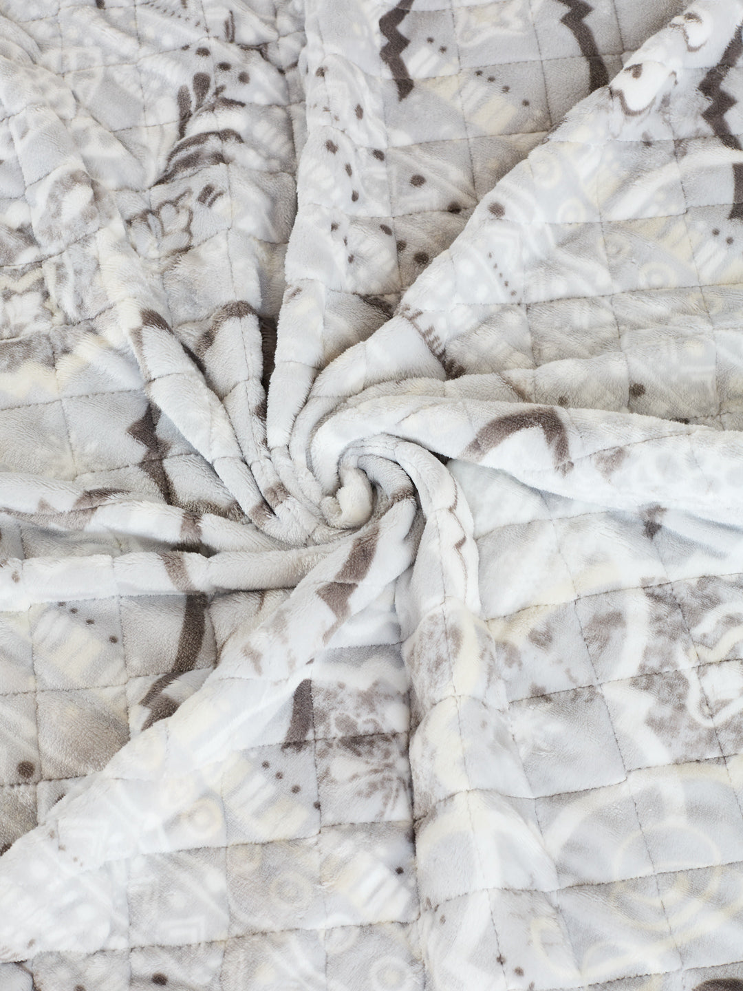Printed Double Bed 3 Ply 470 GSM Blanket for Winter (Rosette), Weight 2.5 kg