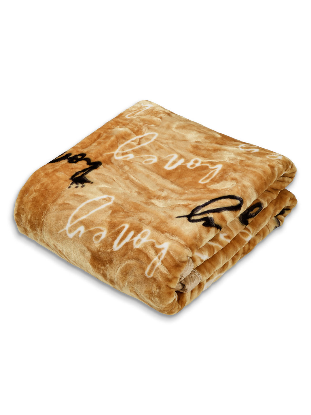 Printed Double Bed 2 Ply 550 GSM Blanket for Winter (Royal Gold Plus), Weight 3 kg