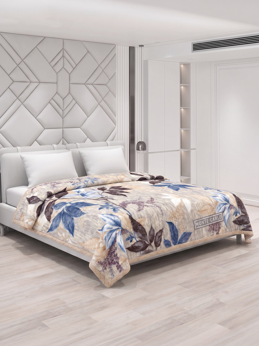 Printed Double Bed 2 Ply 550 GSM Blanket for Winter (Royal Gold Plus), Weight 3 kg