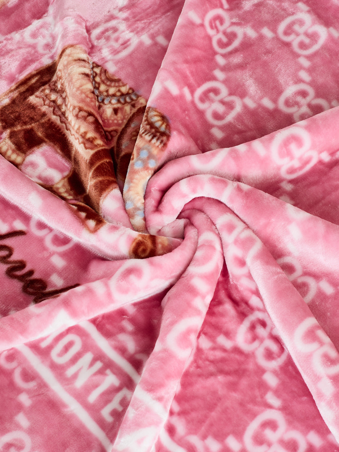 Printed Double Bed 2 Ply 550 GSM Blanket for Winter (Royal Gold Plus), Weight 3 kg