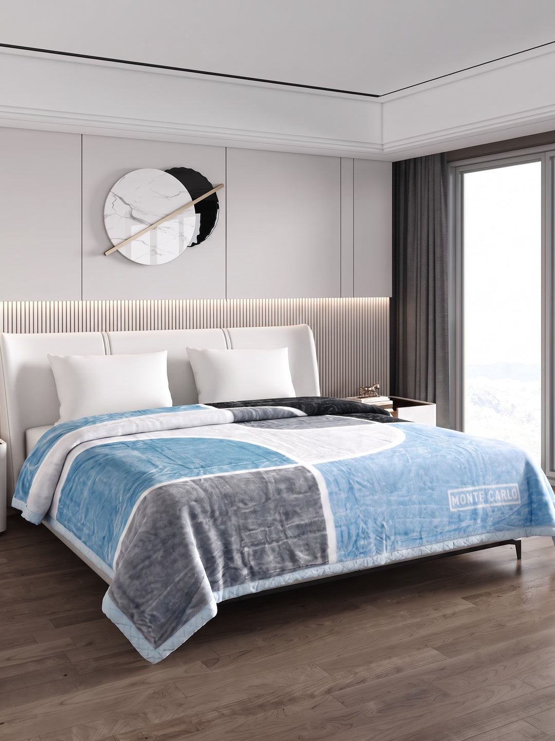 Printed Double Bed 2 Ply 550 GSM Blanket for Winter (Royal Gold Plus), Weight 3 kg
