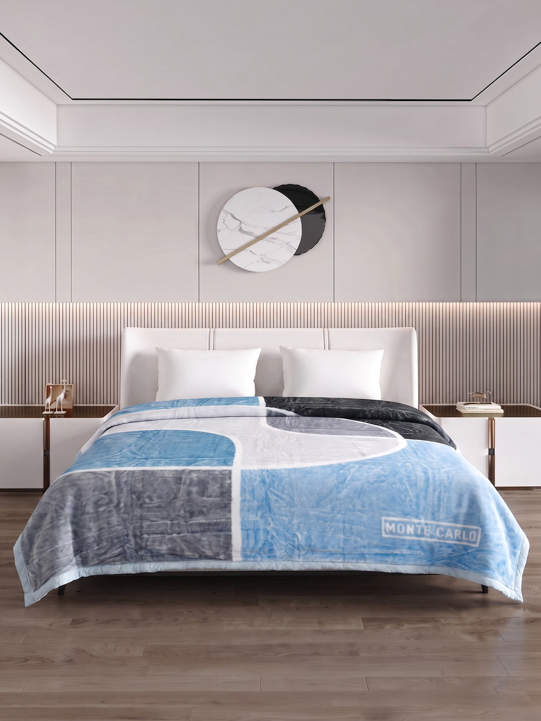 Printed Double Bed 2 Ply 550 GSM Blanket for Winter (Royal Gold Plus), Weight 3 kg
