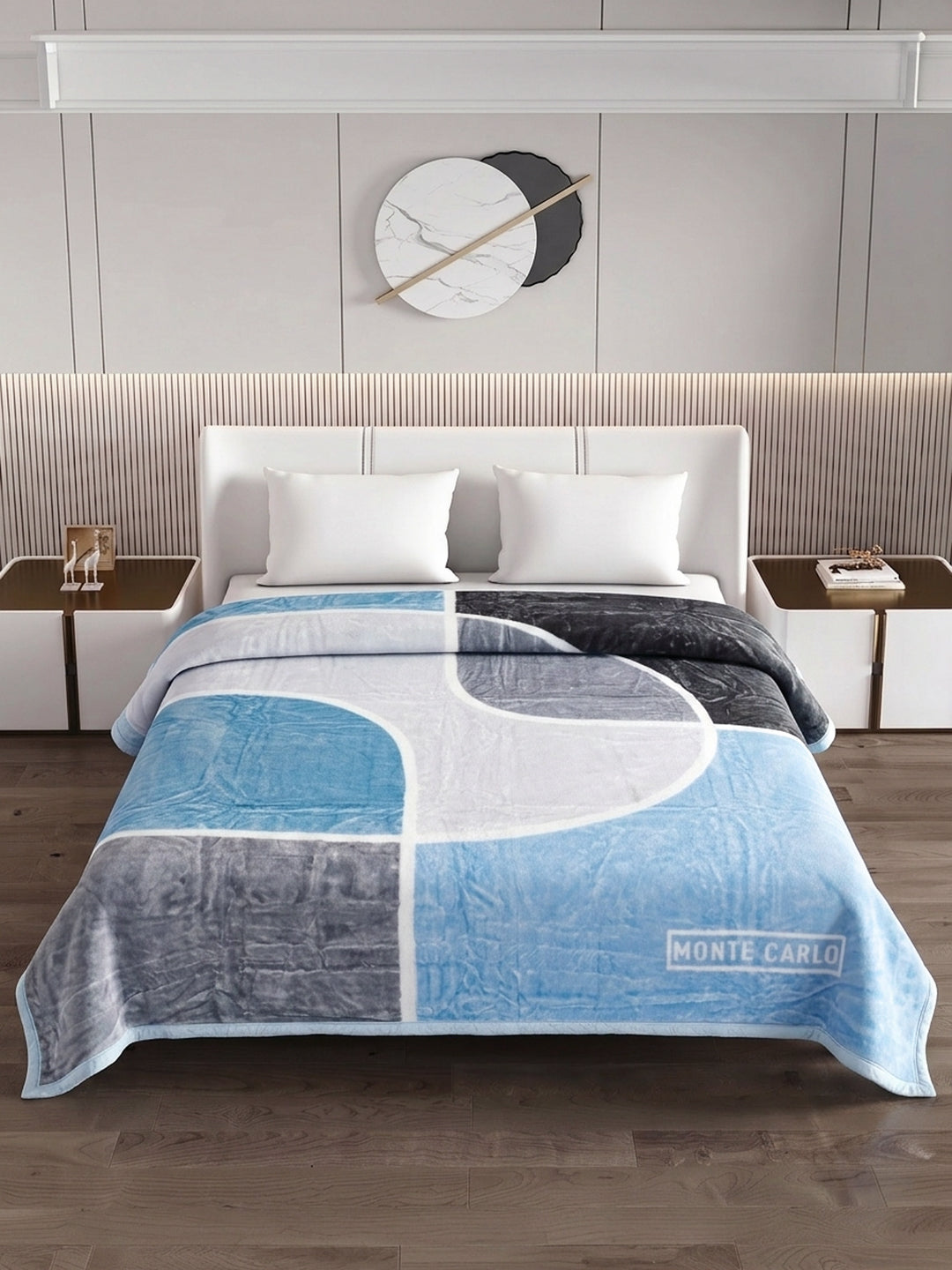 Printed Double Bed 2 Ply 550 GSM Blanket for Winter (Royal Gold Plus), Weight 3 kg