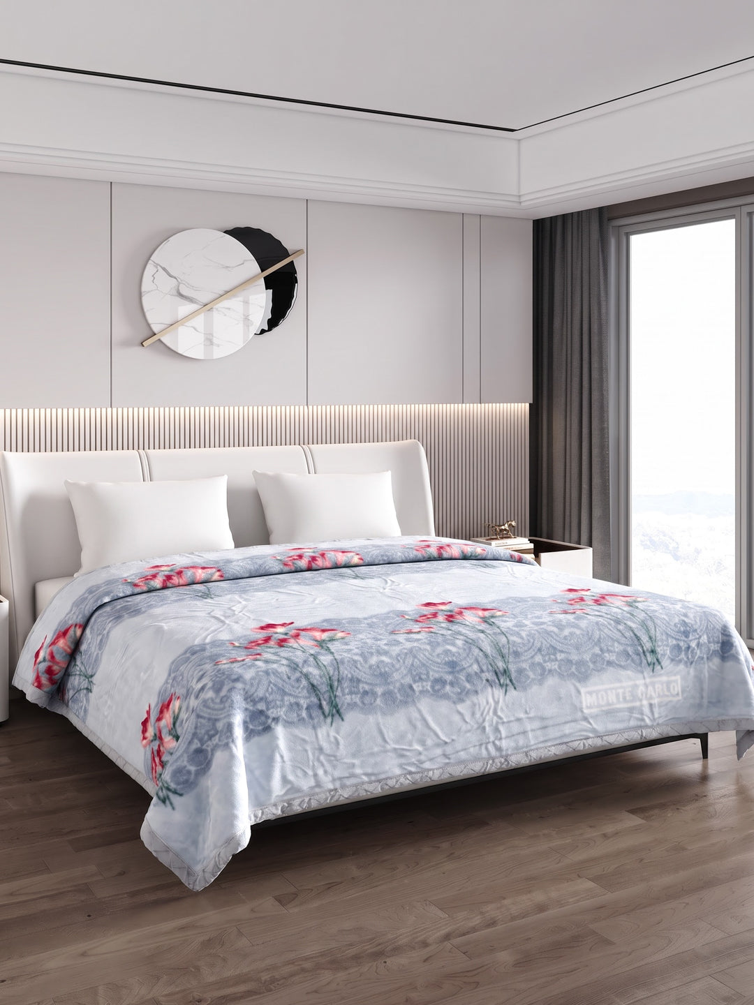 Printed Double Bed 2 Ply 550 GSM Blanket for Winter (Royal Gold Plus), Weight 3 kg