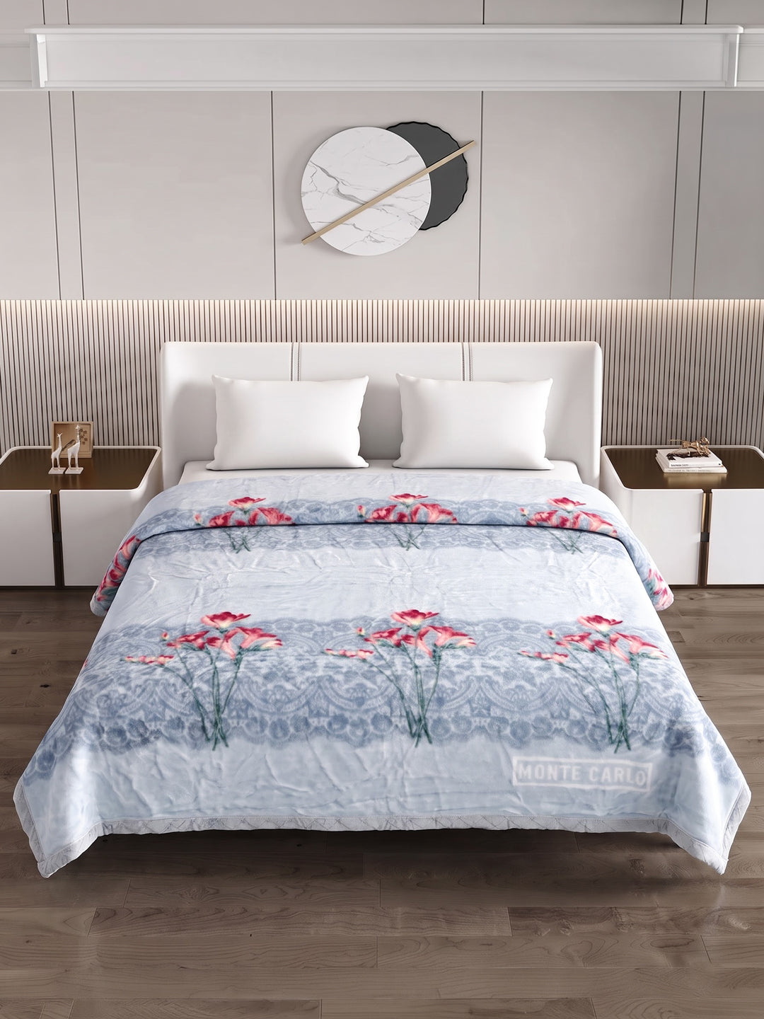 Printed Double Bed 2 Ply 550 GSM Blanket for Winter (Royal Gold Plus), Weight 3 kg