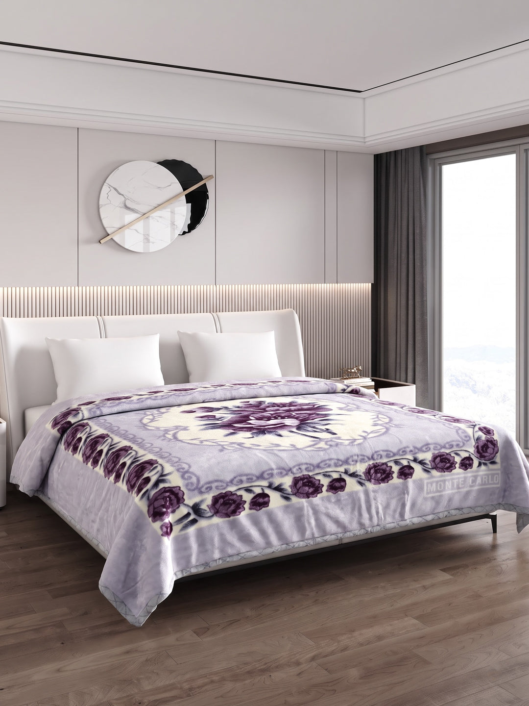 Printed Double Bed 3 Ply 1300 GSM Blanket for Winter (Rustom), Weight 7 kg