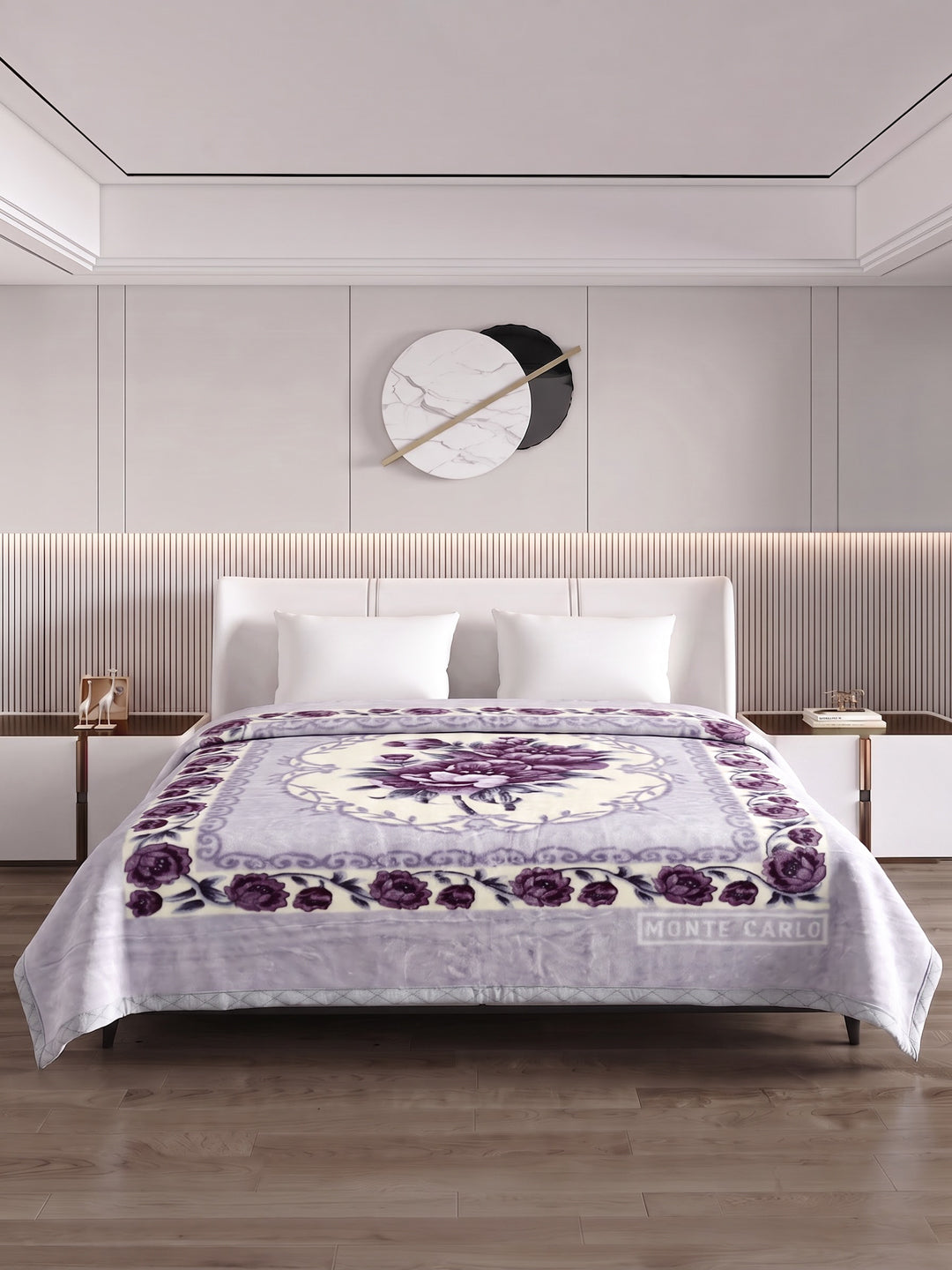 Printed Double Bed 3 Ply 1300 GSM Blanket for Winter (Rustom), Weight 7 kg