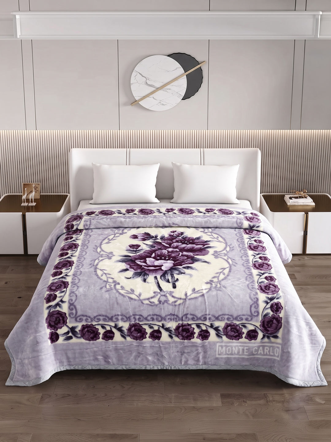 Printed Double Bed 3 Ply 1300 GSM Blanket for Winter (Rustom), Weight 7 kg