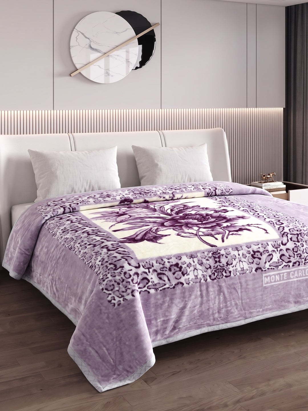 Printed Double Bed 3 Ply 1300 GSM Blanket for Winter (Rustom), Weight 7 kg