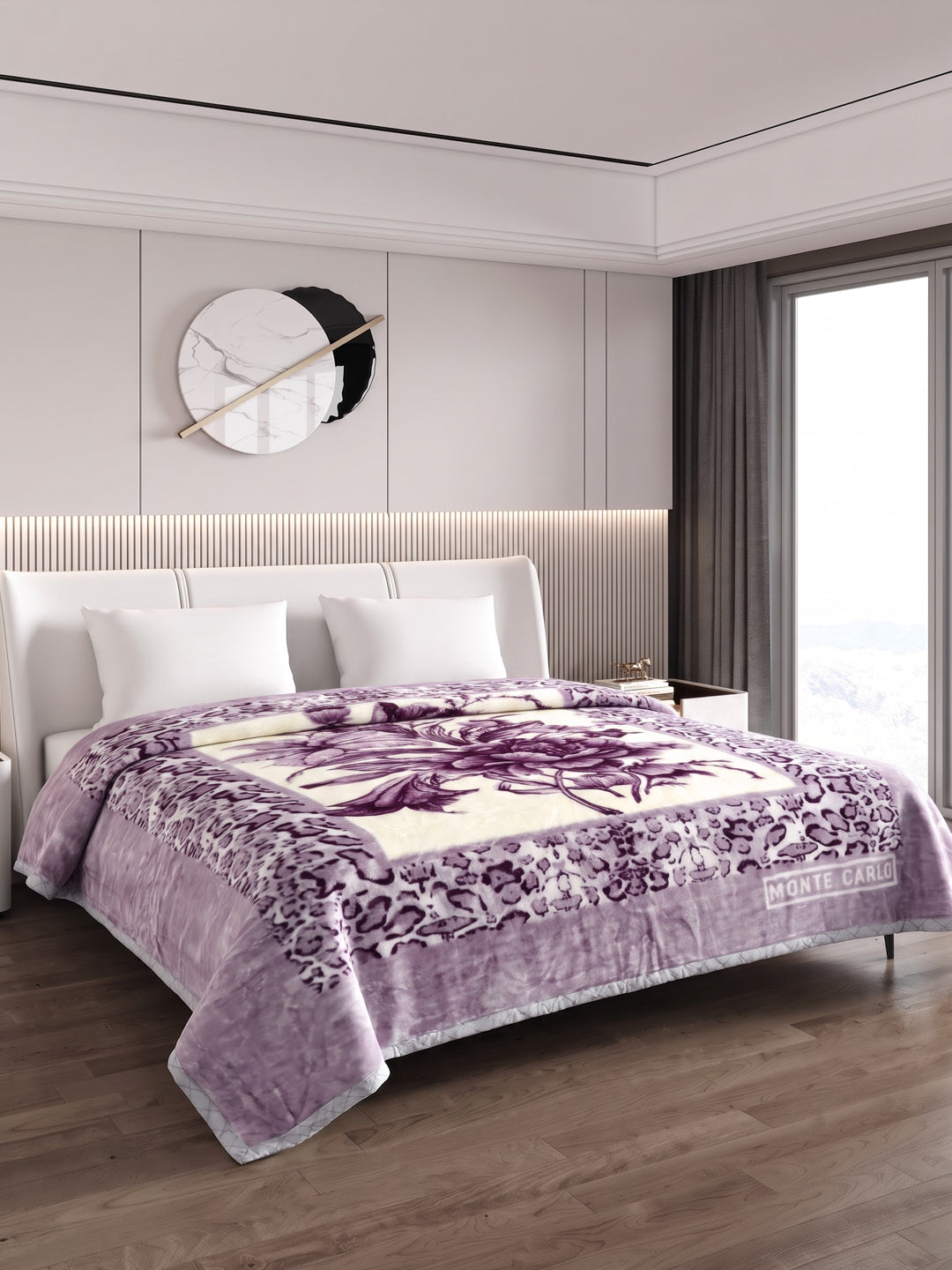 Printed Double Bed 3 Ply 1300 GSM Blanket for Winter (Rustom), Weight 7 kg