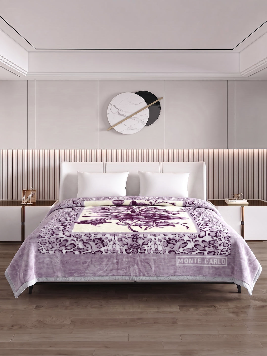 Printed Double Bed 3 Ply 1300 GSM Blanket for Winter (Rustom), Weight 7 kg
