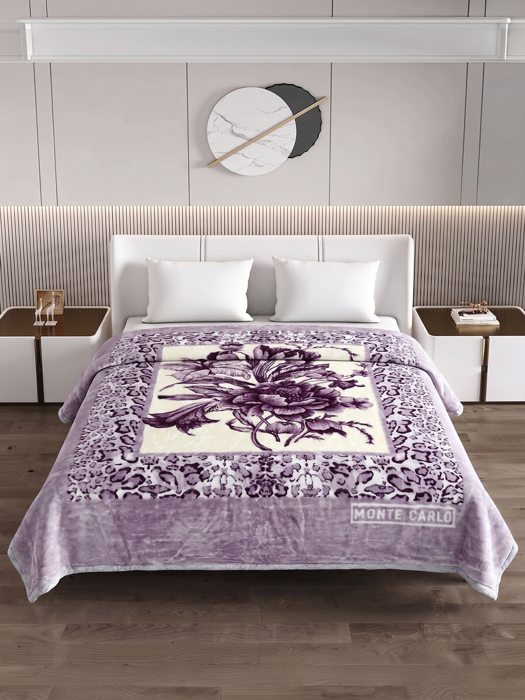 Printed Double Bed 3 Ply 1300 GSM Blanket for Winter (Rustom), Weight 7 kg