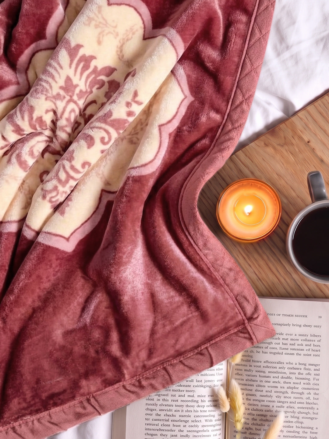 Printed Double Bed 3 Ply 1300 GSM Blanket for Winter (Rustom), Weight 7 kg