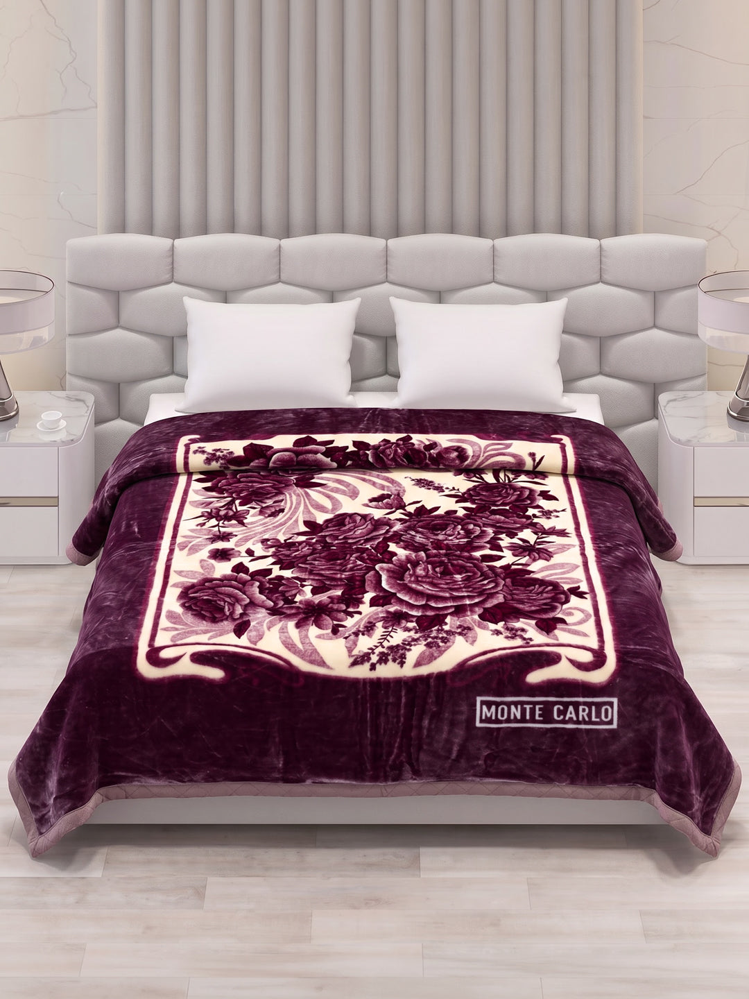 Printed Double Bed 3 Ply 1300 GSM Blanket for Winter (Rustom), Weight 7 kg