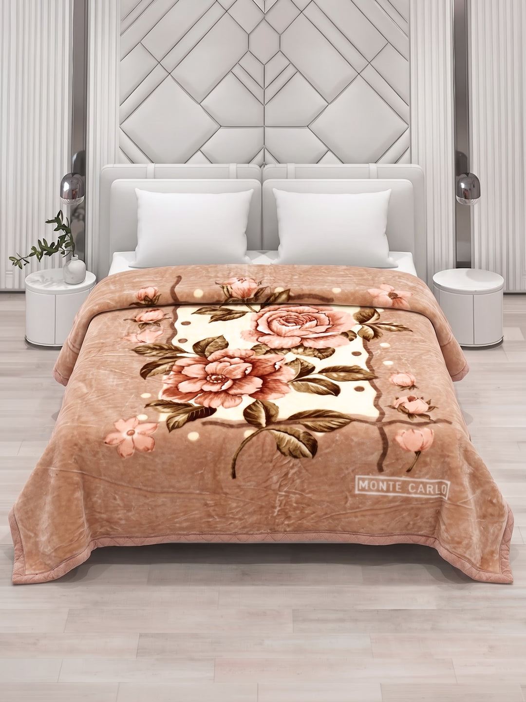 Printed Double Bed 3 Ply 1300 GSM Blanket for Winter (Rustom), Weight 7 kg