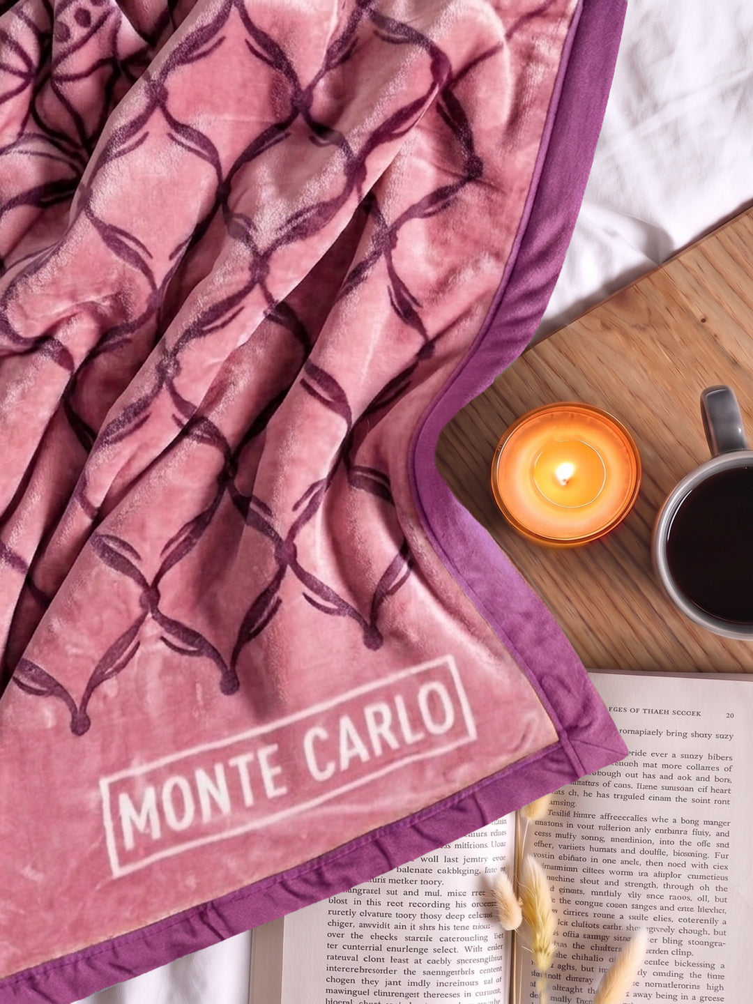 Printed Double Bed 2 Ply 950 GSM Blanket for Winter (Rusty), Weight 5 kg