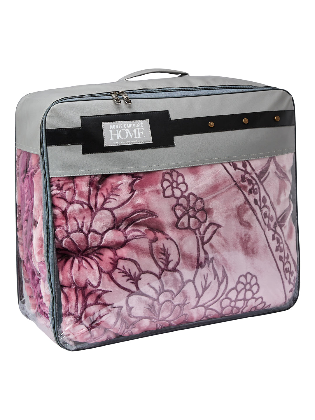 Printed Double Bed 2 Ply 950 GSM Blanket for Winter (Rusty), Weight 5 kg