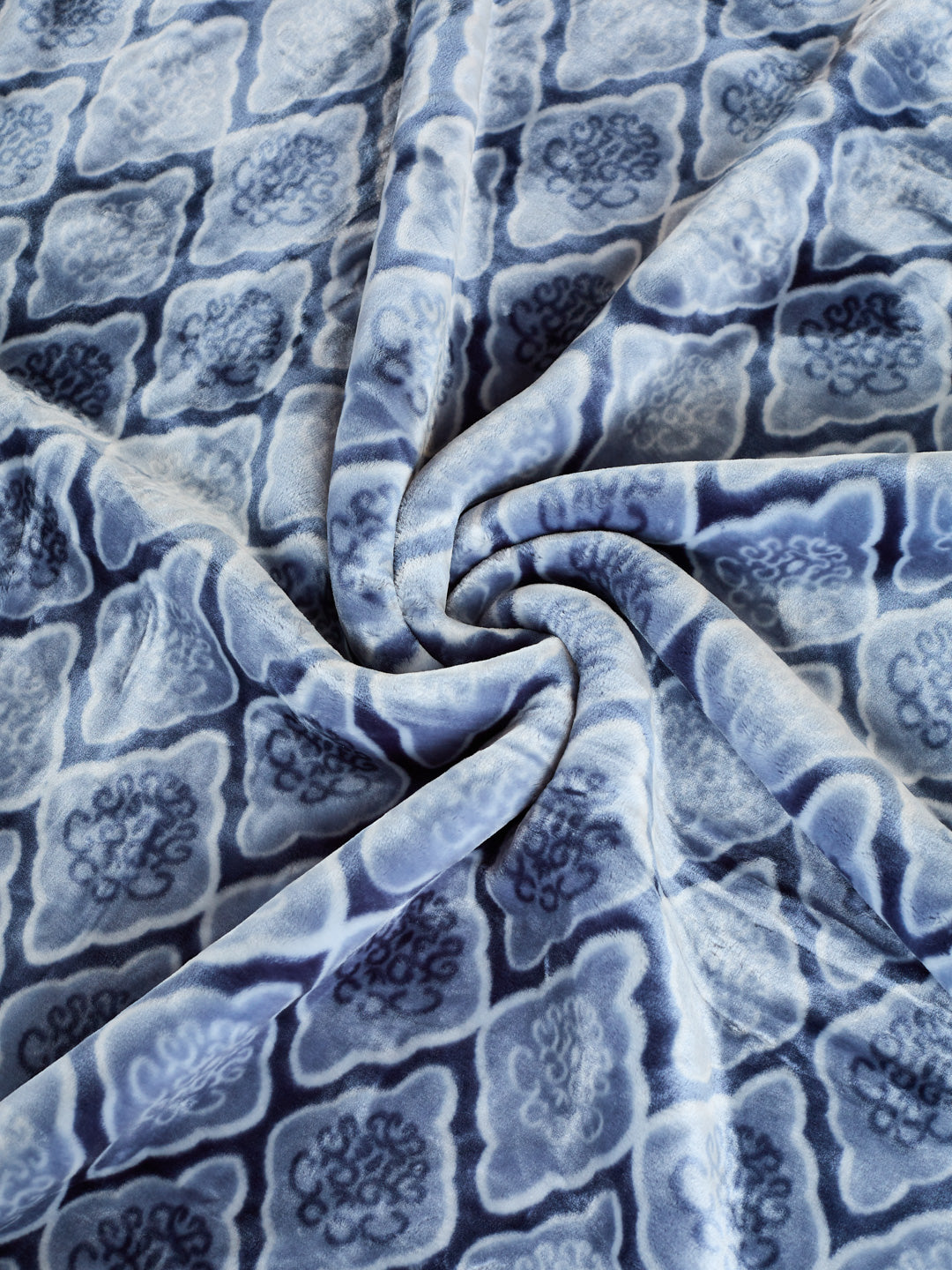 Printed Double Bed 2 Ply 950 GSM Blanket for Winter (Rusty), Weight 5 kg