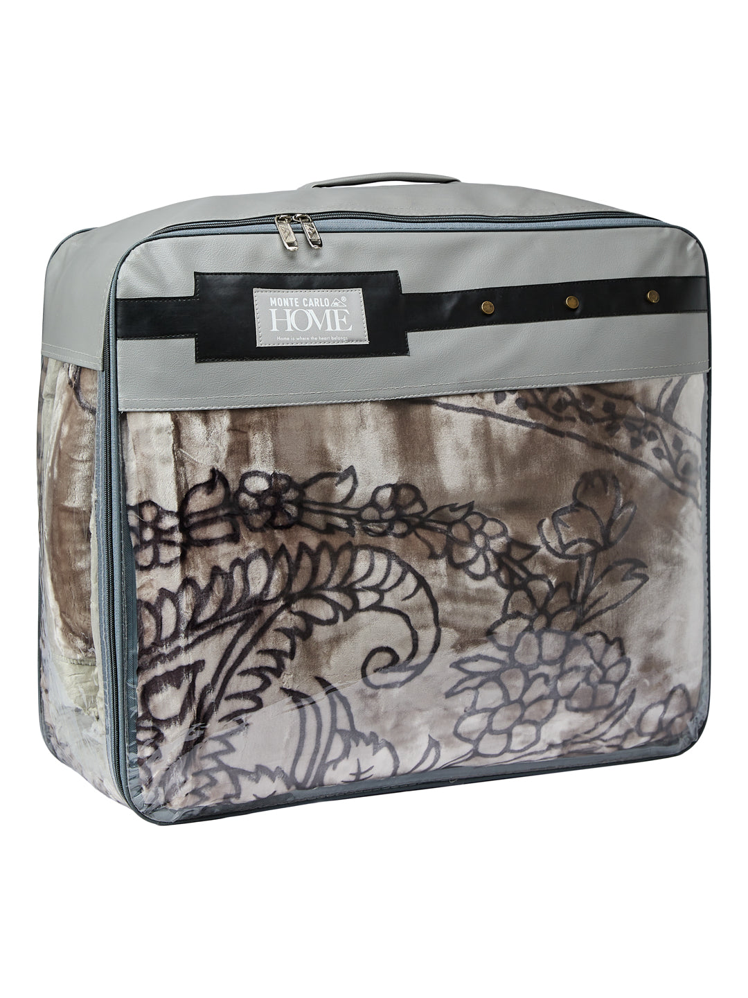 Printed Double Bed 2 Ply 950 GSM Blanket for Winter (Rusty), Weight 5 kg