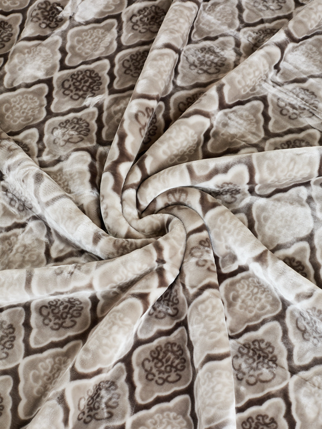 Printed Double Bed 2 Ply 950 GSM Blanket for Winter (Rusty), Weight 5 kg