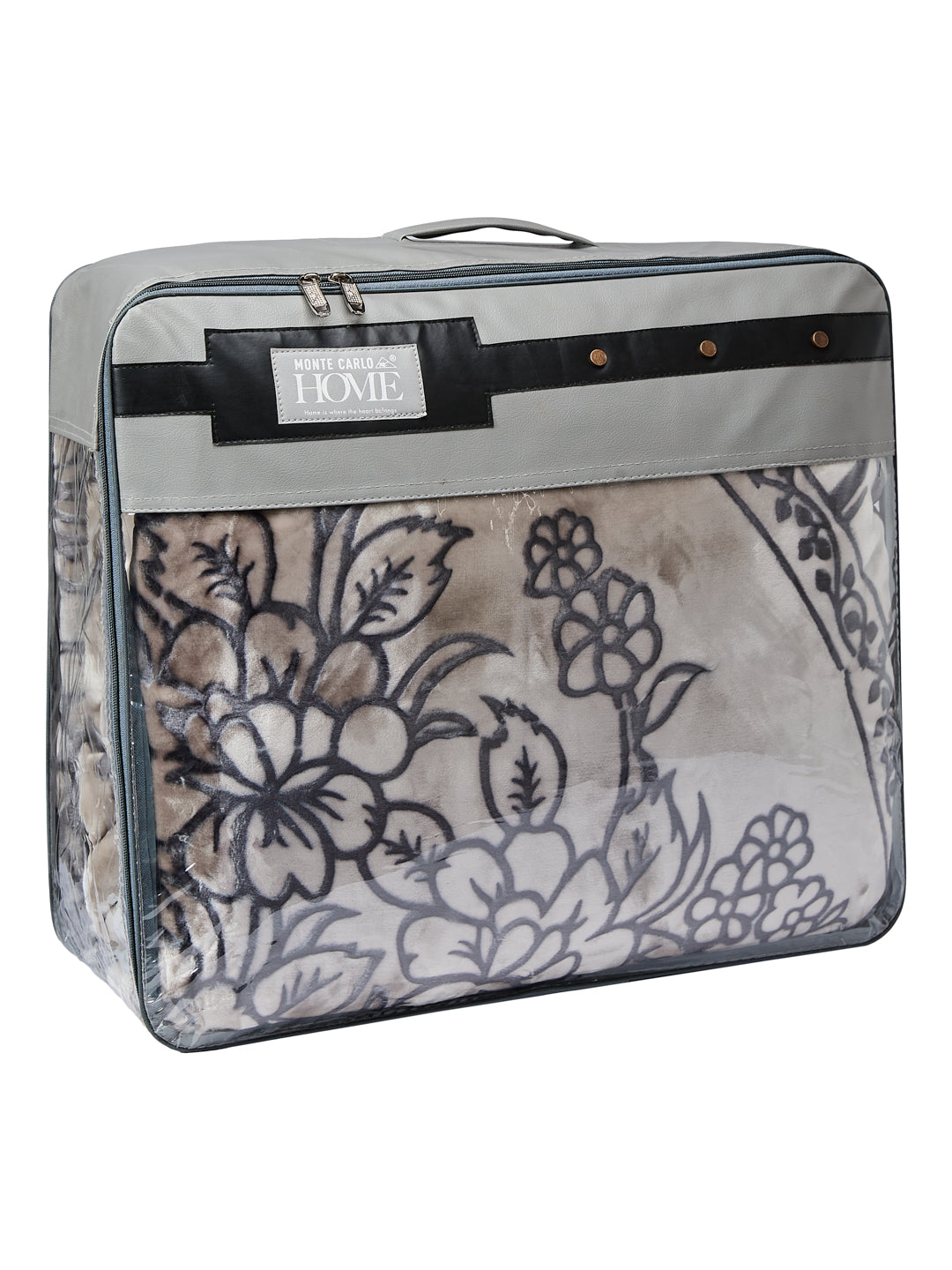 Printed Double Bed 2 Ply 950 GSM Blanket for Winter (Rusty), Weight 5 kg