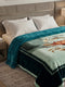 Floral Print Double Bed 1 Ply 500 GSM Blanket for Winter (Rynk), Weight 2.4 kg