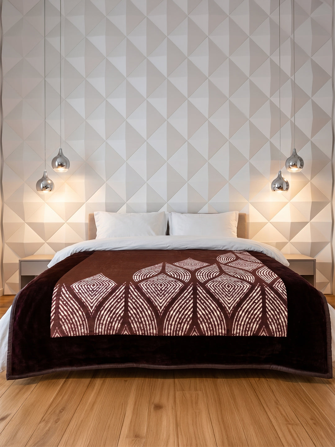 Floral Print Double Bed 1 Ply 500 GSM Blanket for Winter (Rynk), Weight 2.4 kg