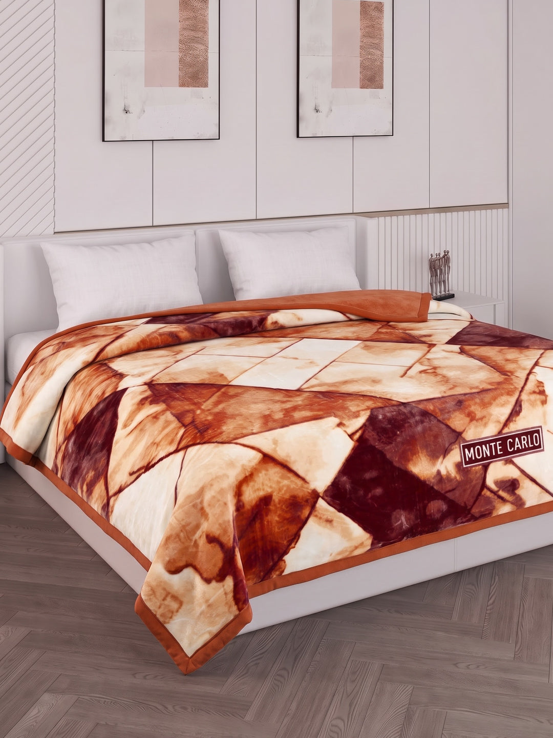 Printed Double Bed 2 Ply 600 GSM Blanket for Winter (Samuel Plus), Weight 3.15 kg