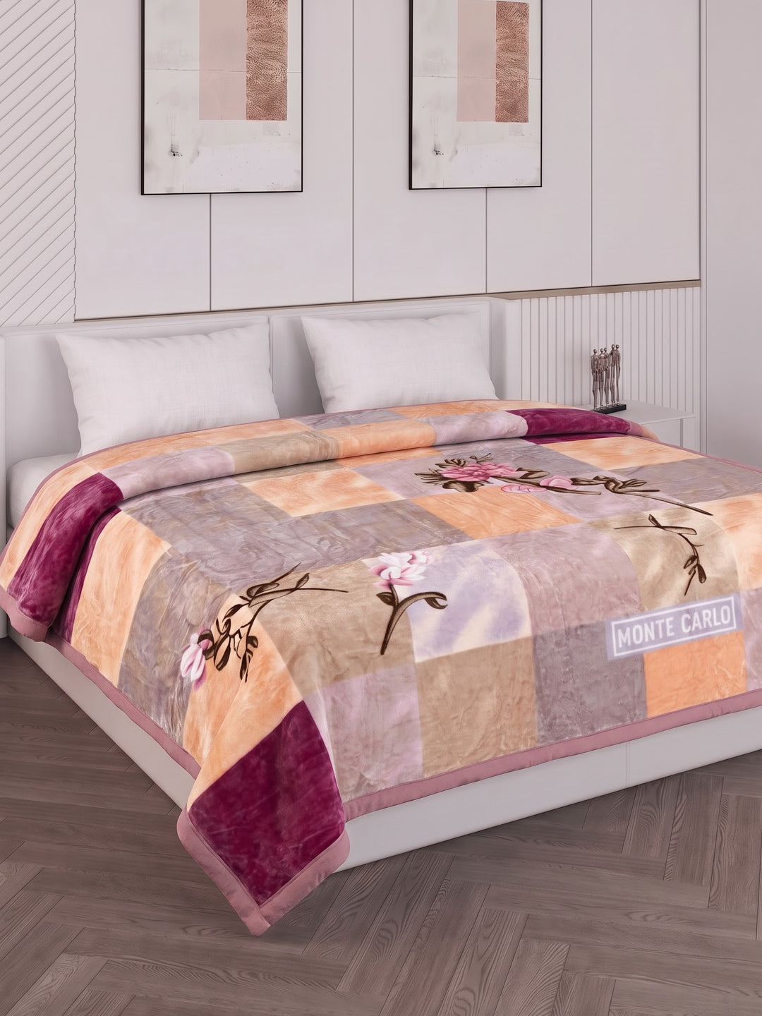 Printed Double Bed 2 Ply 600 GSM Blanket for Winter (Samuel Plus), Weight 3.15 kg