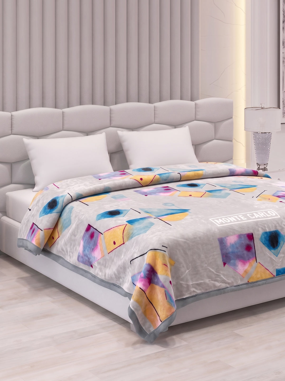 Printed Double Bed 2 Ply 600 GSM Blanket for Winter (Samuel Plus), Weight 3.15 kg