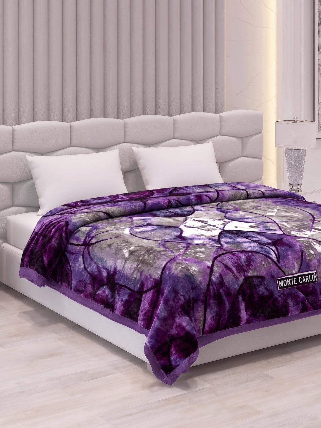 Printed Double Bed 2 Ply 600 GSM Blanket for Winter (Samuel Plus), Weight 3.15 kg