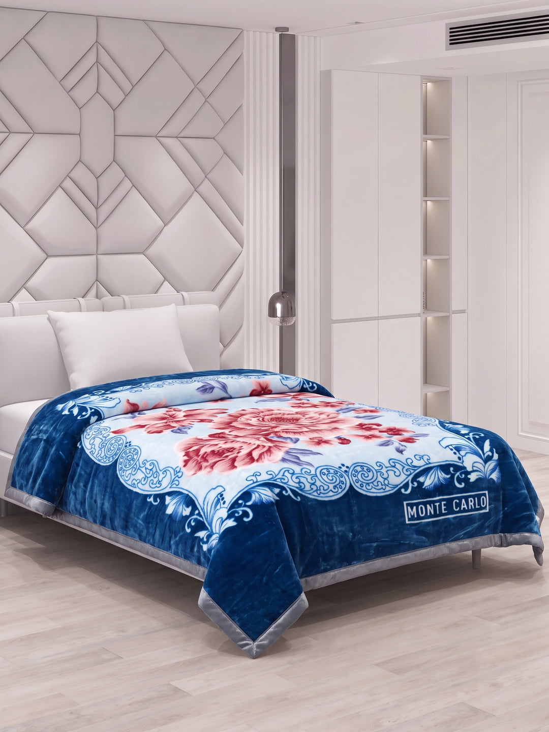 Printed Single Bed 1 Ply 850 GSM Blanket for Winter (Sarilia), Weight 3 kg