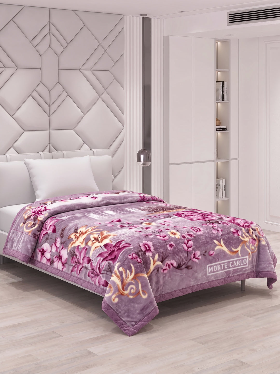 Printed Single Bed 1 Ply 850 GSM Blanket for Winter (Sarilia), Weight 3 kg