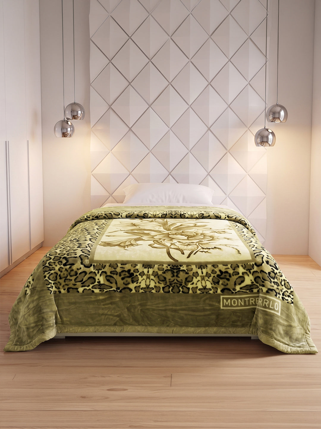 Printed Single Bed 1 Ply 850 GSM Blanket for Winter (Sarilia), Weight 3 kg