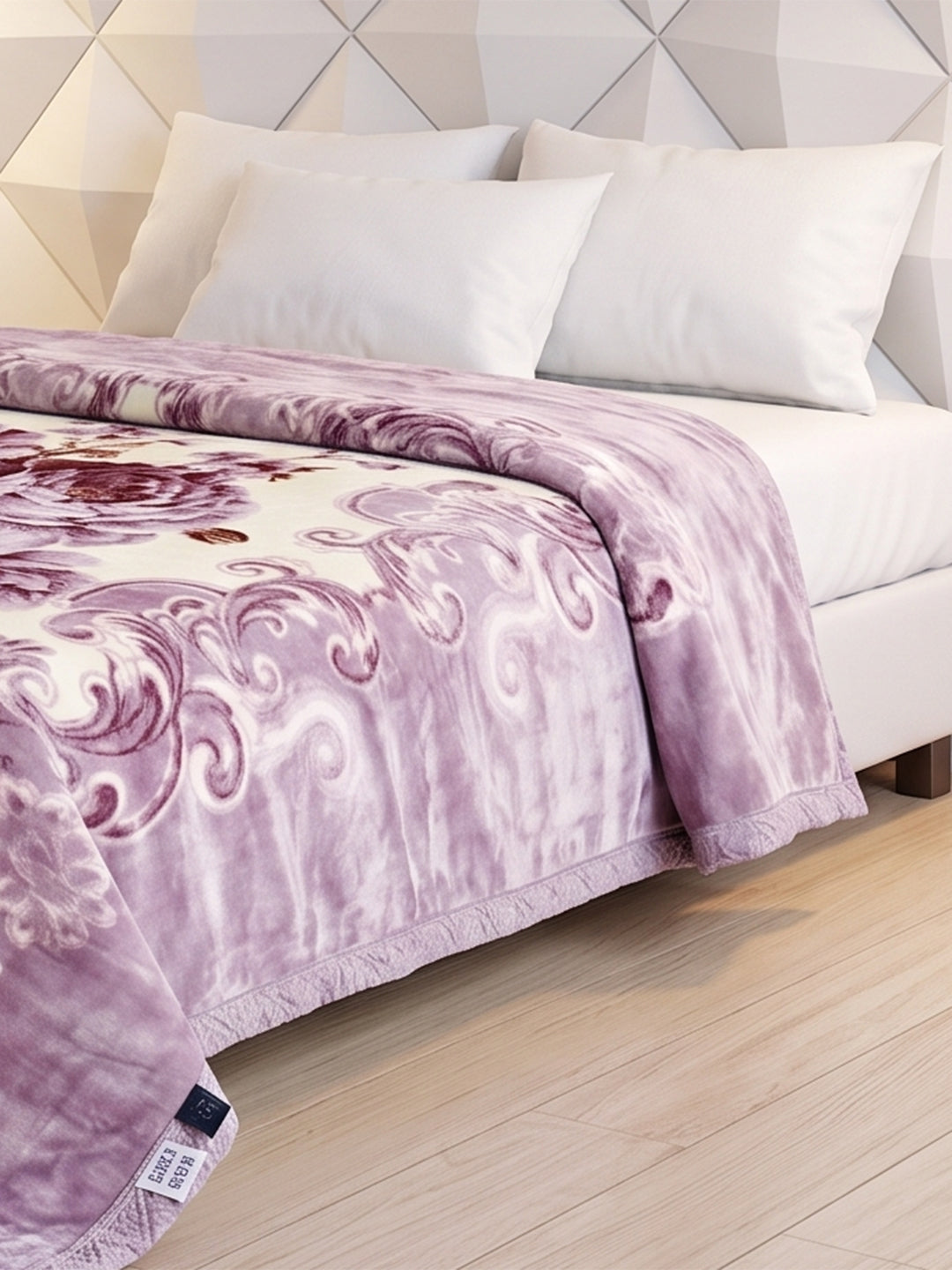 Printed Single Bed 1 Ply 850 GSM Blanket for Winter (Sarilia), Weight 3 kg
