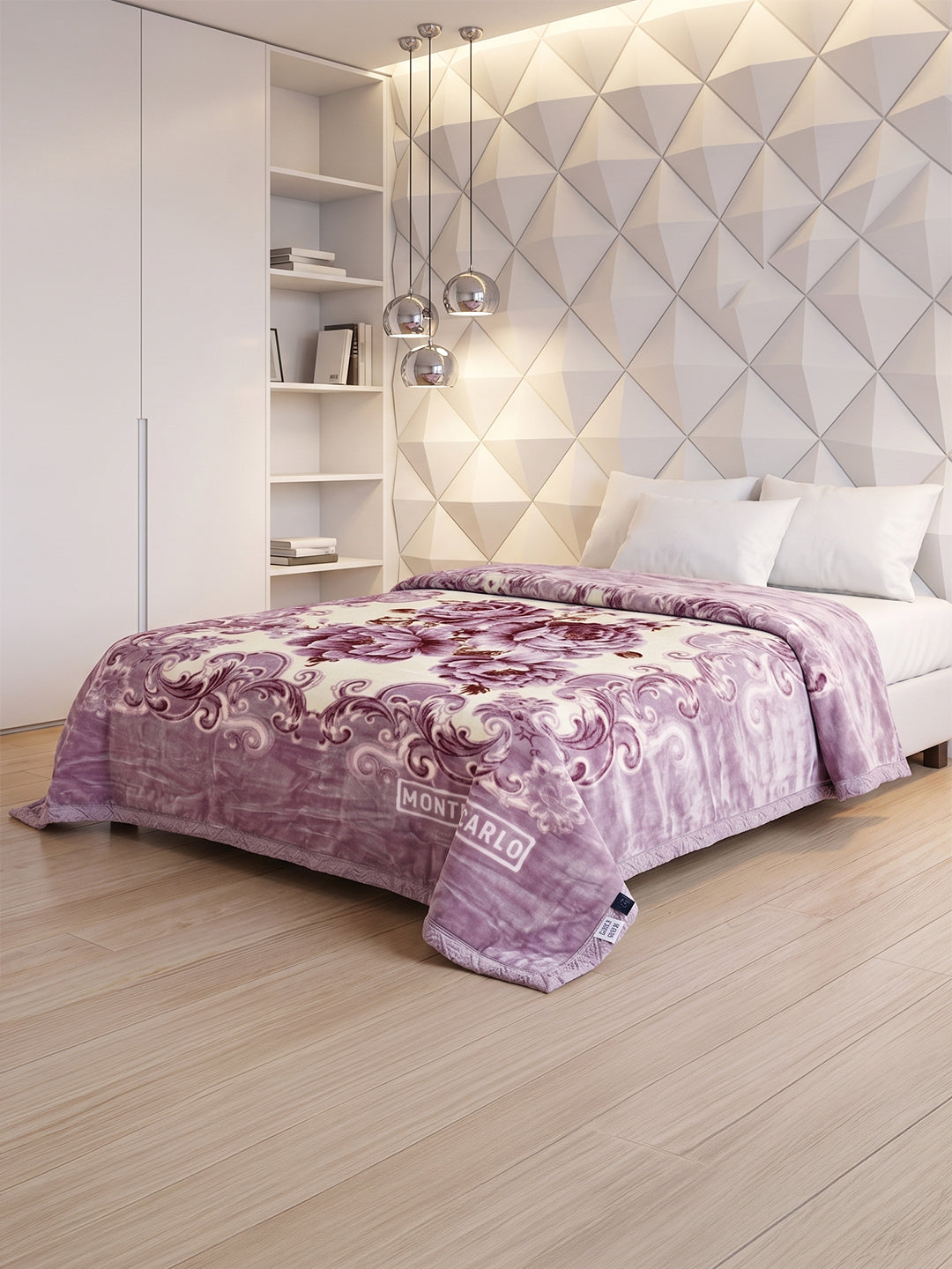 Printed Single Bed 1 Ply 850 GSM Blanket for Winter (Sarilia), Weight 3 kg