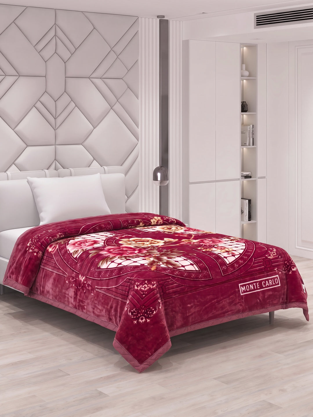 Printed Single Bed 1 Ply 850 GSM Blanket for Winter (Sarilia), Weight 3 kg