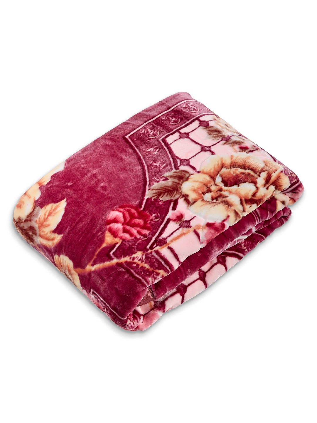 Printed Single Bed 1 Ply 850 GSM Blanket for Winter (Sarilia), Weight 3 kg