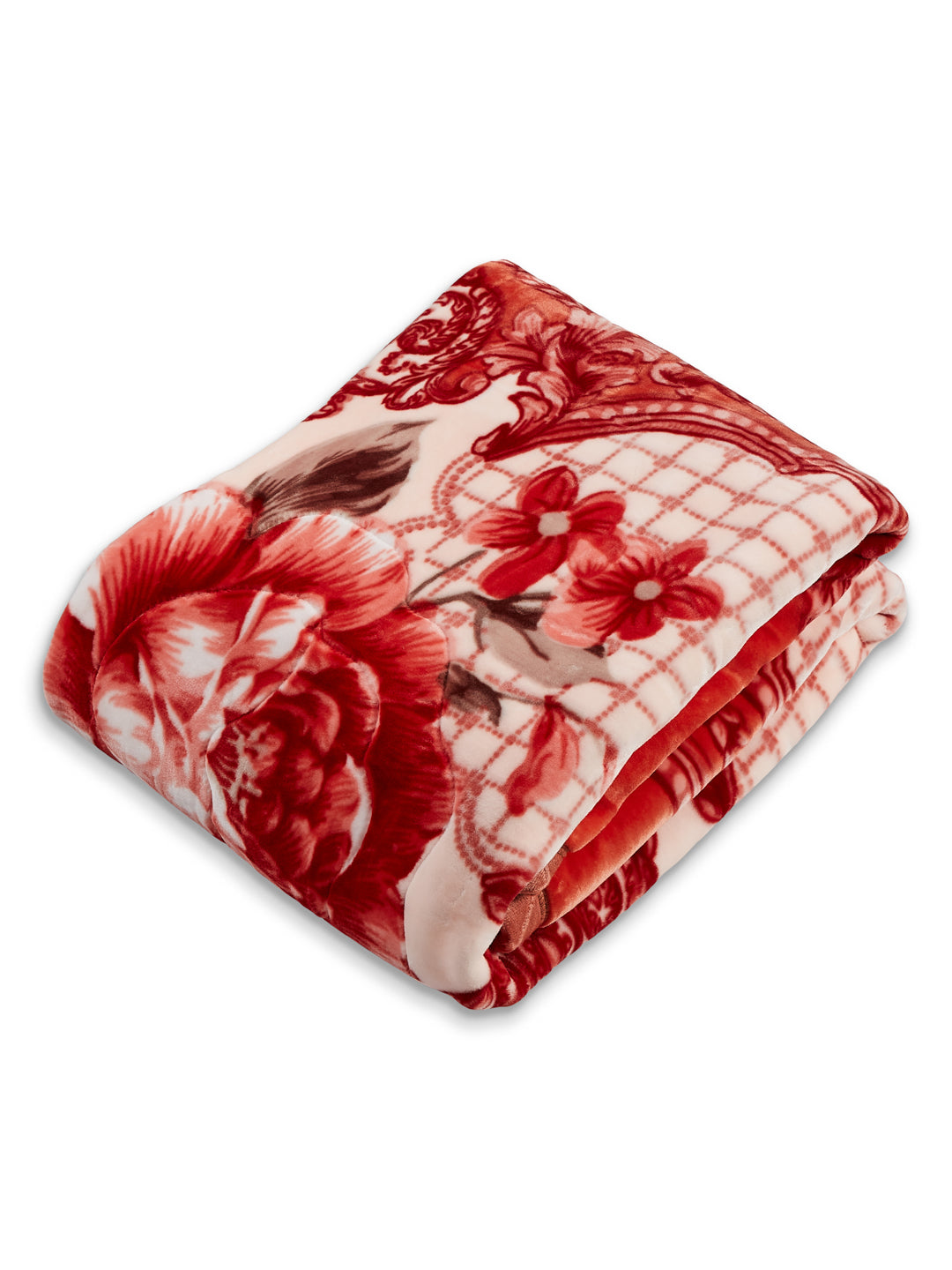 Printed Single Bed 1 Ply 850 GSM Blanket for Winter (Sarilia), Weight 3 kg