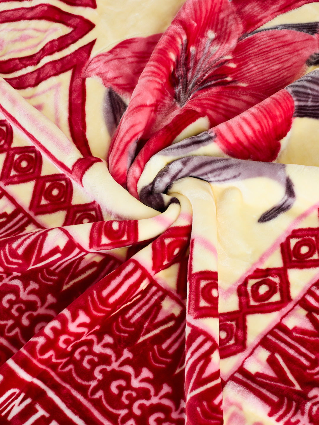 Printed Single Bed 1 Ply 850 GSM Blanket for Winter (Sarilia), Weight 3 kg