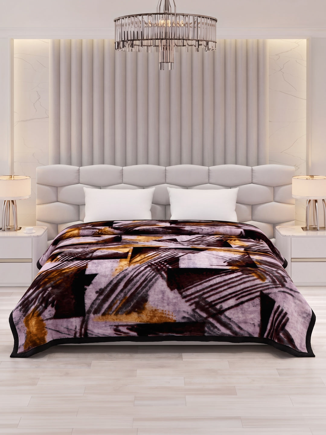Printed Double Bed 2 Ply 950 GSM Blanket for Winter (Sensation), Weight 5 kg