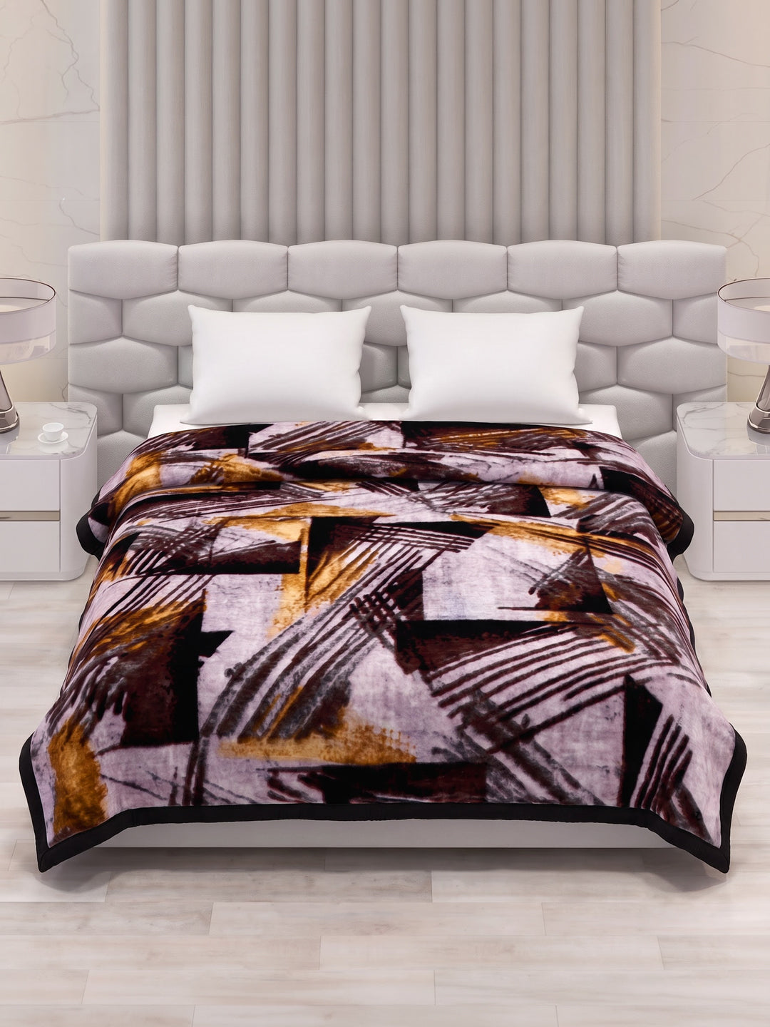 Printed Double Bed 2 Ply 950 GSM Blanket for Winter (Sensation), Weight 5 kg