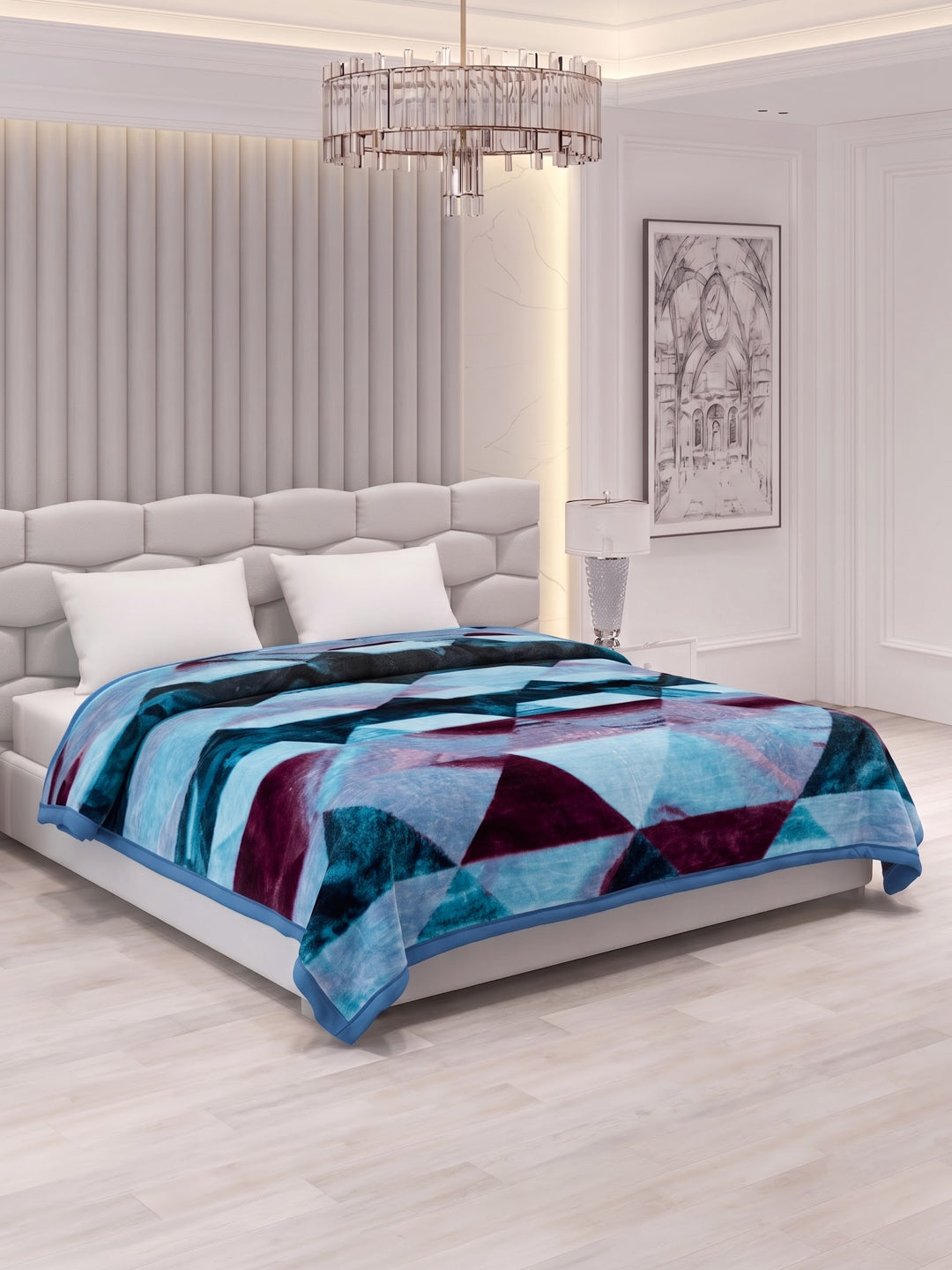 Printed Double Bed 2 Ply 950 GSM Blanket for Winter (Sensation), Weight 5 kg