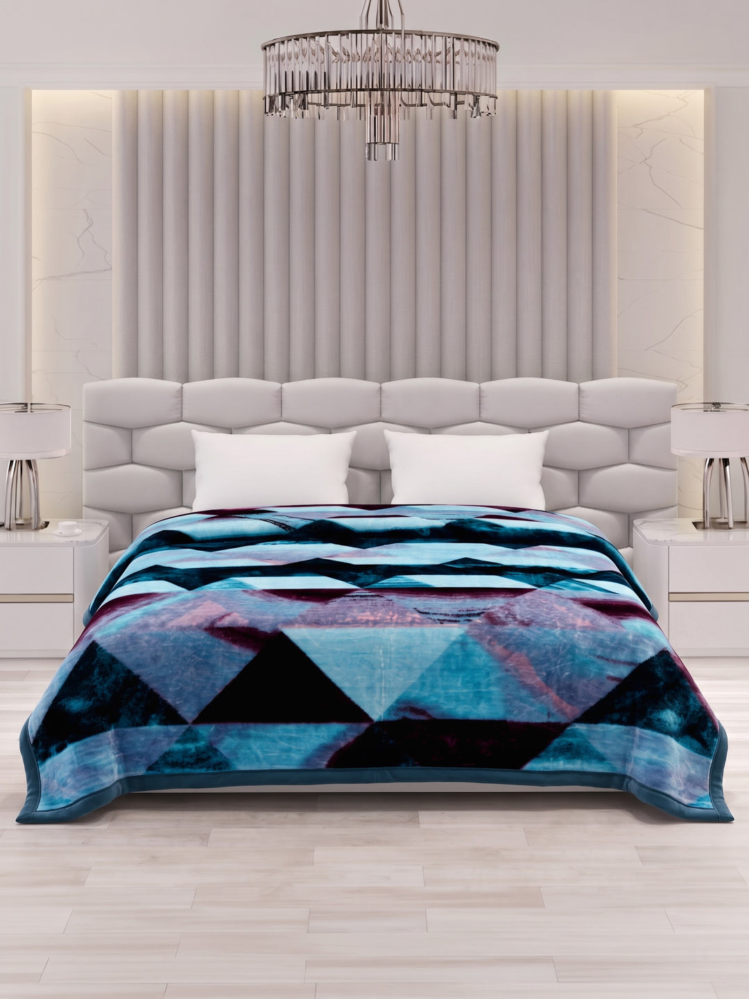 Printed Double Bed 2 Ply 950 GSM Blanket for Winter (Sensation), Weight 5 kg